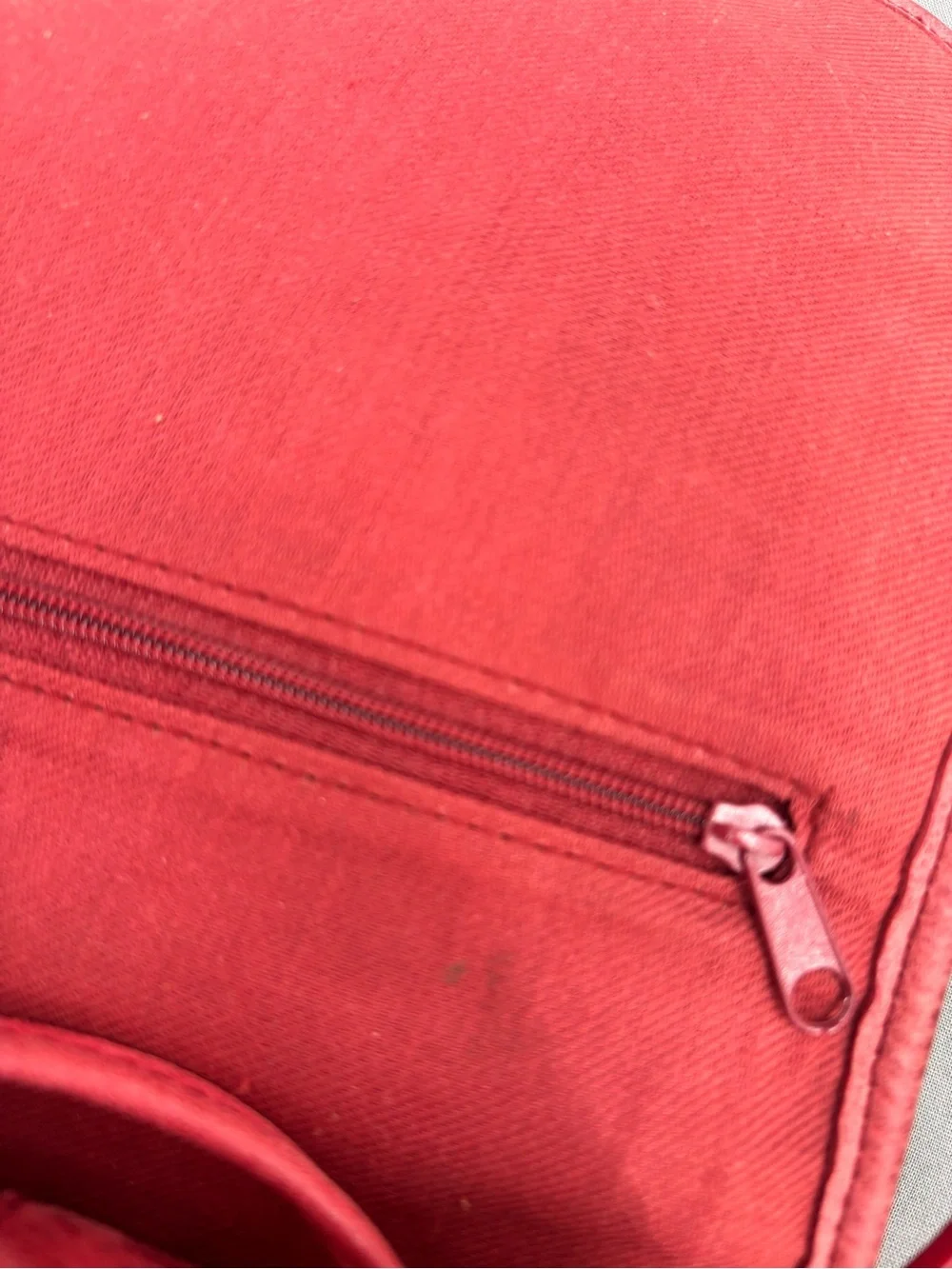 Ellington Red Genuine Leather Backpack Rucksack Distressed Drawstring Boho Bag